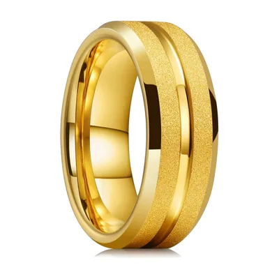 Anillo para Hombre con Acabado Arenado, Acero Inoxidable 316L