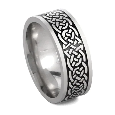Anillo de Nudo Celta para Hombre, Acero Inoxidable 316L