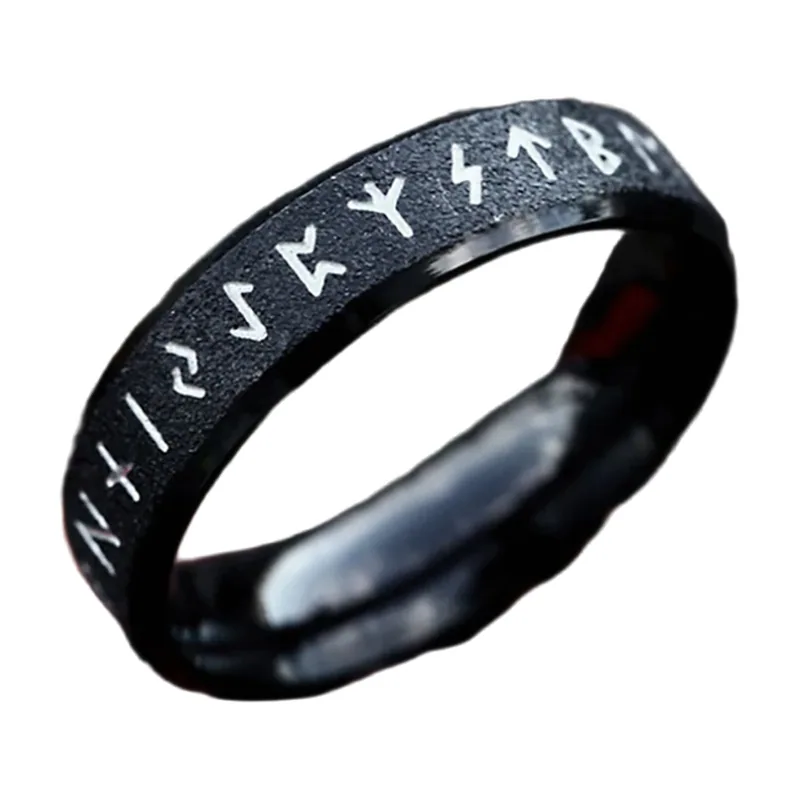 Anello Rune Vichinghe da Uomo, Acciaio Inossidabile 316L