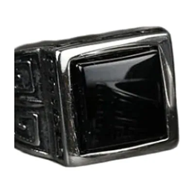 Herren Siegelring mit Tigerauge-Stein, Edelstahl