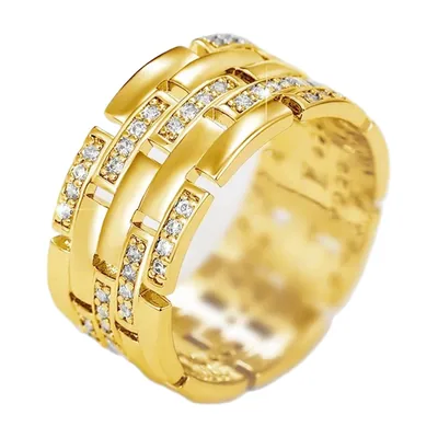 Geometrischer Herrenring mit Zirkonia, Edelstahl