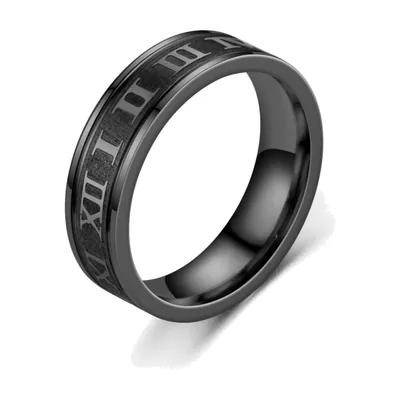 Bague aux Chiffres Romains, Acier Inoxydable 316L