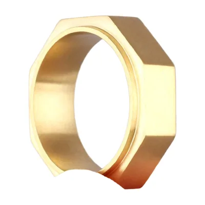 Anillo de Tuerca Hexagonal Estilo Industrial, Acero Inoxidable