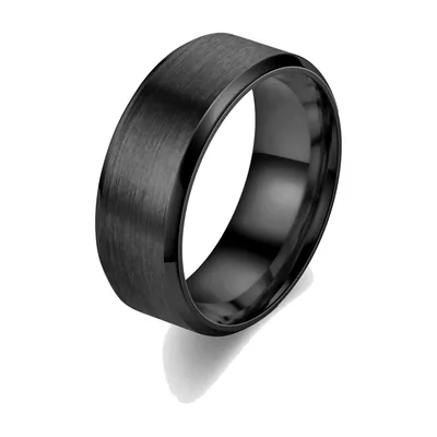 Anillo de Banda Cepillado, 8mm Acero Inoxidable