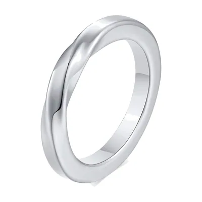 Gedrehter Ring für Herren, 316L Edelstahl