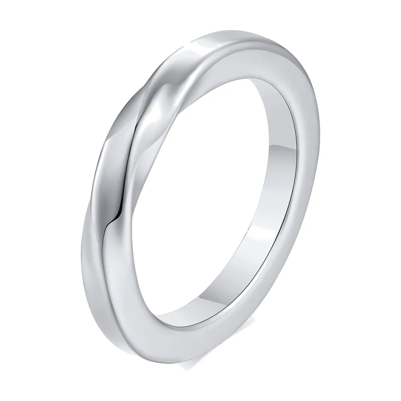 Anello a Fascia Torsadé, Acciaio Inossidabile 316L
