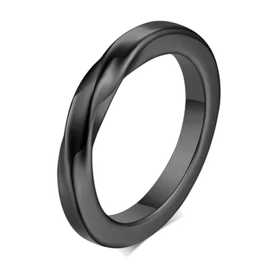 Gedrehter Ring für Herren, 316L Edelstahl