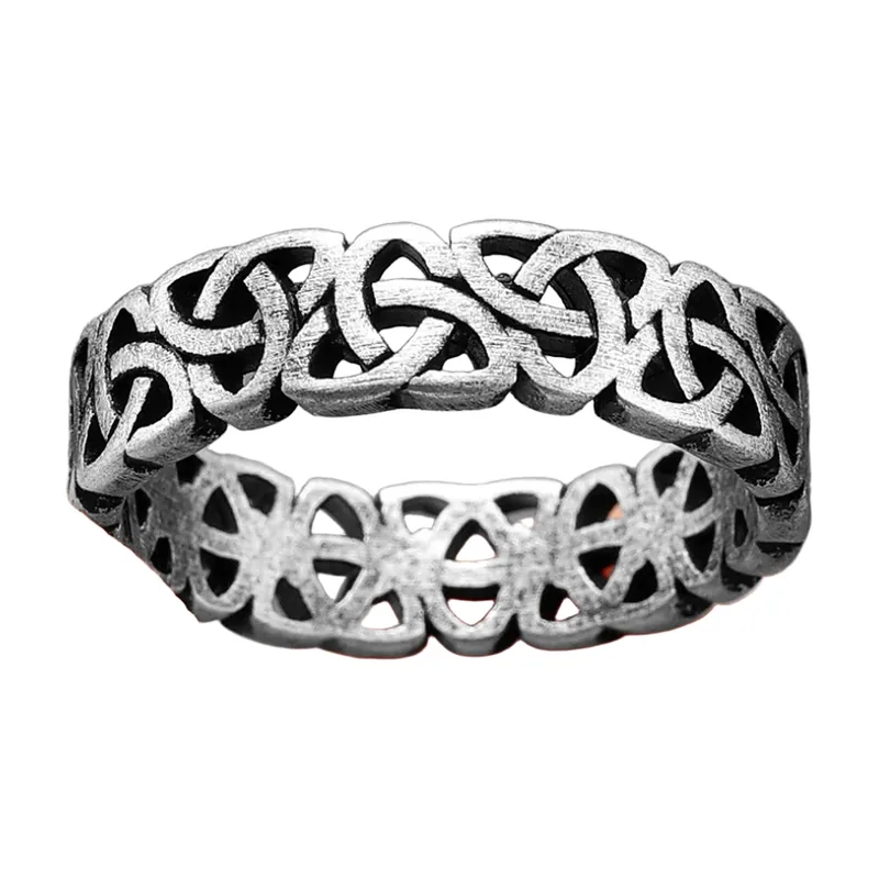 Keltischer Knoten Ring mit Durchbruch-Design, Edelstahl