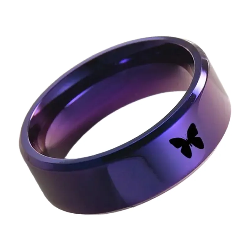 Herrenring mit Schmetterlings-Motiv, Edelstahl 316L