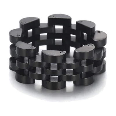 Anillo de Eslabones Entrelazados, Acero Inoxidable 316L