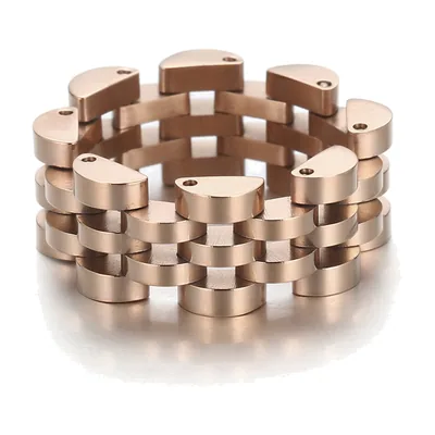 Anillo de Eslabones Estilo Correa de Reloj, Acero Inoxidable
