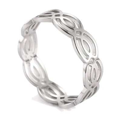 Anello Nodo Celtico, Acciaio Inossidabile 316L