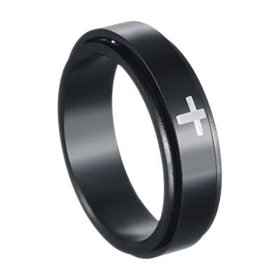 Rotierender Kreuz-Ring aus 316L Edelstahl, Spinner-Ring