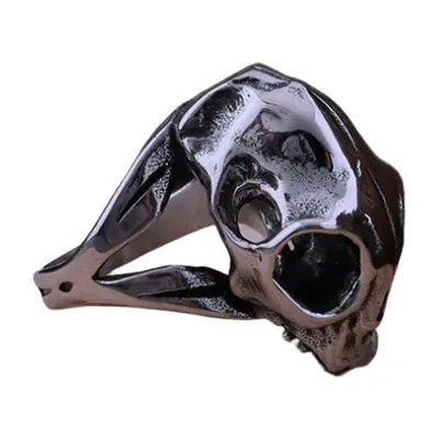Anillo de Calavera de Dinosaurio, Acero Inoxidable 316L
