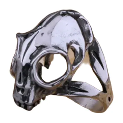 Anillo de Calavera de Dinosaurio en Acero Inoxidable