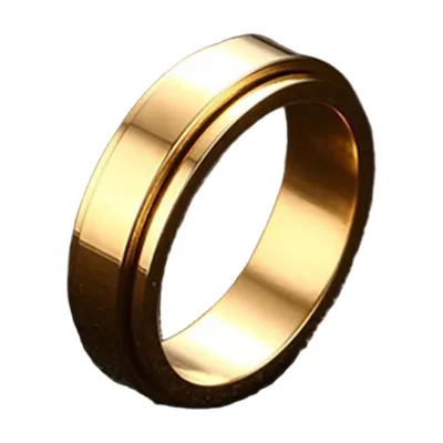 Anillo de Banda Pulido con Ranura Central, Acero Inoxidable