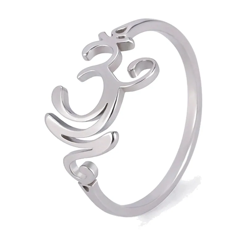 Bague Om et Unalome, Acier Inoxydable 316L