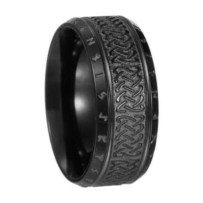 Anillo de Nudo Celta Motif Vikingo, Acero Inoxidable