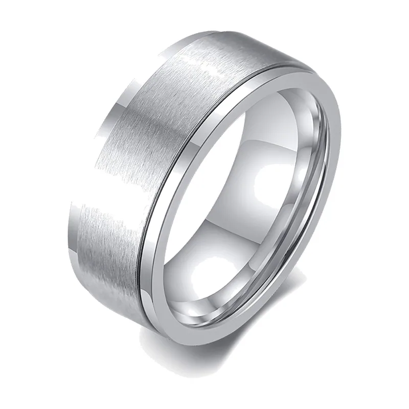 Bague Noire Croix et Jésus, Acier Inoxydable