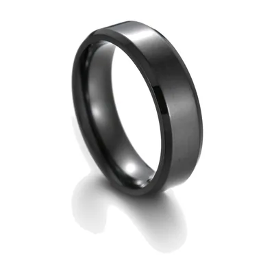 Anillo de Banda Plana Minimalista en Acero Inoxidable Pulido