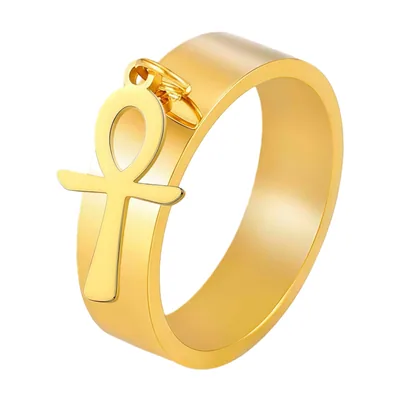 Anillo Símbolo Ankh en Acero Inoxidable 316L