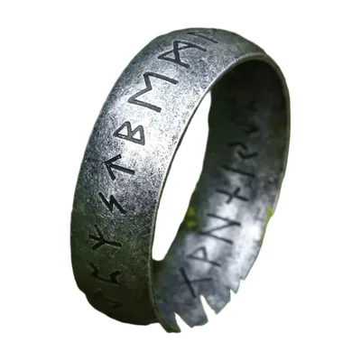 Anillo de Runas Vikingas en Acero Inoxidable 316L
