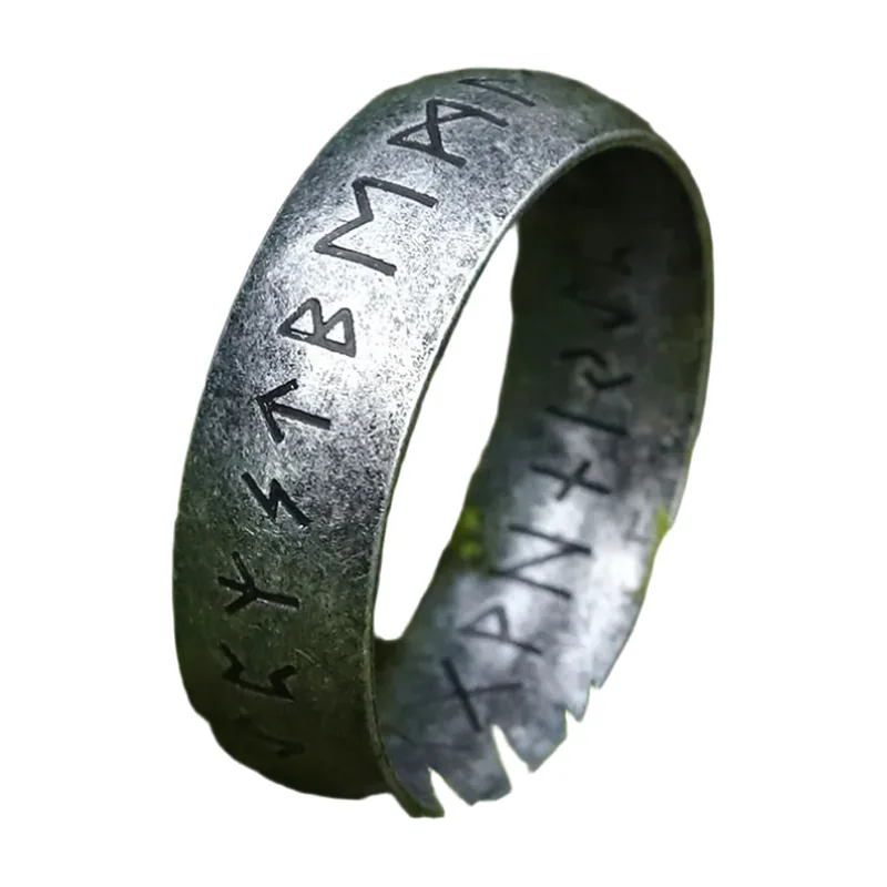Wikinger Runenring aus 316L Edelstahl