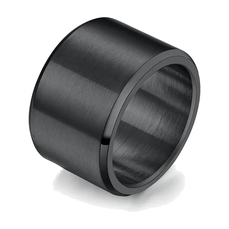 Bague Large à Finition Brossée, Acier Inoxydable