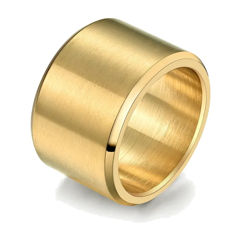 Bague Large à Effet Brossé, Acier Inoxydable