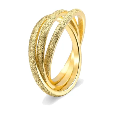 Intertwined Triple Band Twist Ring, Stainless Steel