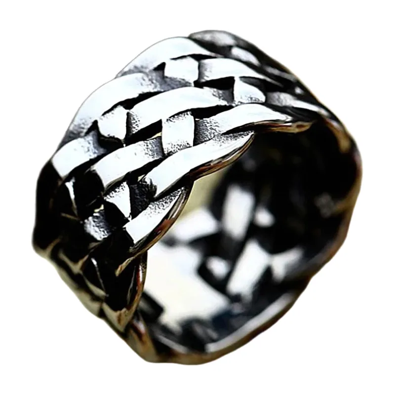 Viking-Ring mit Flechtmuster, 316L Edelstahl