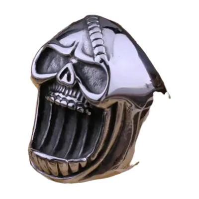 Gothic Skull Statement Ring, 316L Stainless Steel