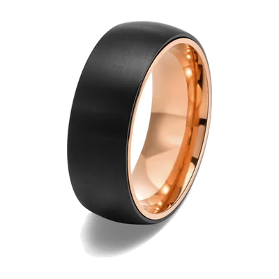 Anillo de Banda Cepillada con Interior Pulido, Acero Inoxidable