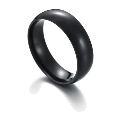 Anillo de Banda Pulido, Estilo Sencillo de 6mm, Acero Inoxidable