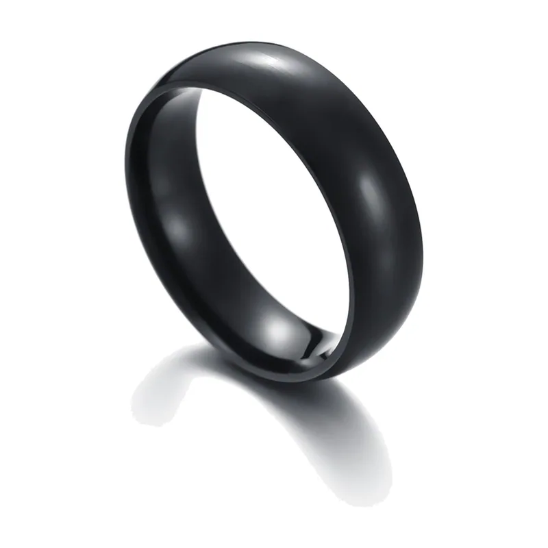 Klassischer Herrenring Poliert, 6mm schlichtes Design, Edelstahl