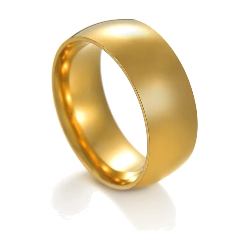 Simple Polished Band Ring, Stainless Steel