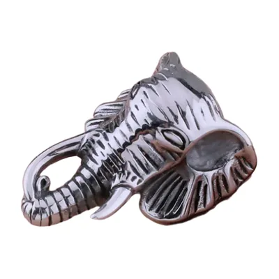 Anillo de Cabeza de Elefante, Acero Inoxidable 316L