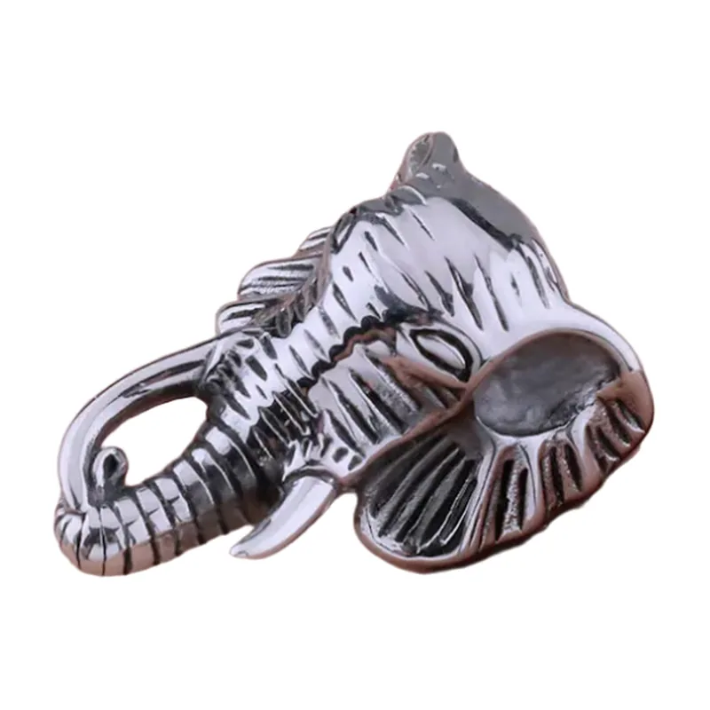 Elefanten-Kopf Statement-Ring aus 316L Edelstahl