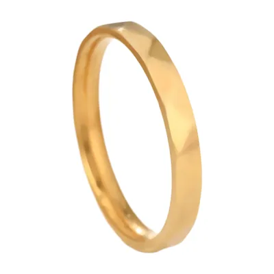 Bague Géométrique à Facettes, Acier Inoxydable 316L