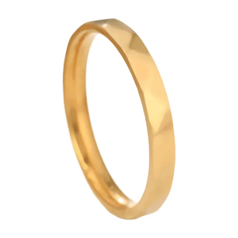 Bague Géométrique à Facettes, Acier Inoxydable 316L