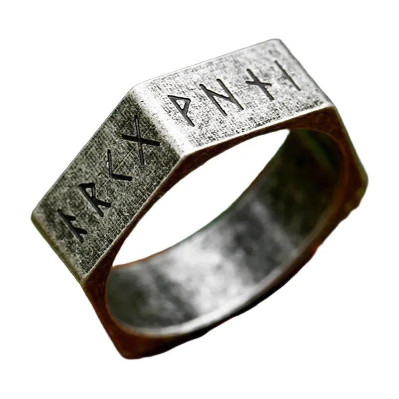 Anillo Runa Valknut Vikingo de Acero Inoxidable
