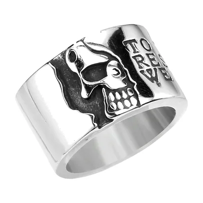 Anillo Biker de Calavera en Acero Inoxidable 316L