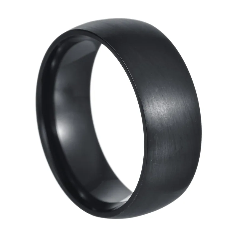 Schlichtes Bänderring, gebürsteter 316L Edelstahl