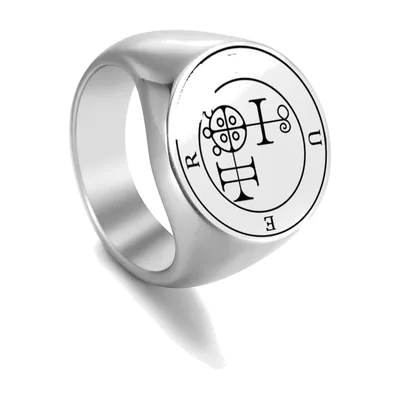 Anillo Sello del Sello de Salomón, Acero Inoxidable 316L