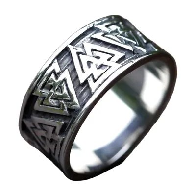 Anillo Vikingo Aegishjalmur de Acero Inoxidable 316L