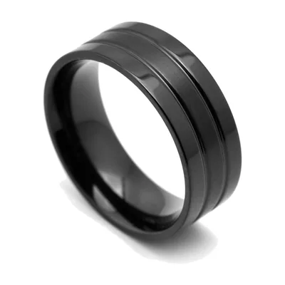 Anillo Biker con acabado mate y pulido, Acero Inoxidable