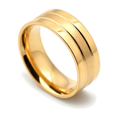 Anillo Biker con Acabado Cepillado y Pulido, Acero Inoxidable