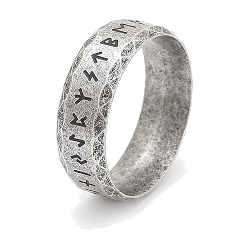 Wikinger Runenring mit keltischen Knoten, Edelstahl
