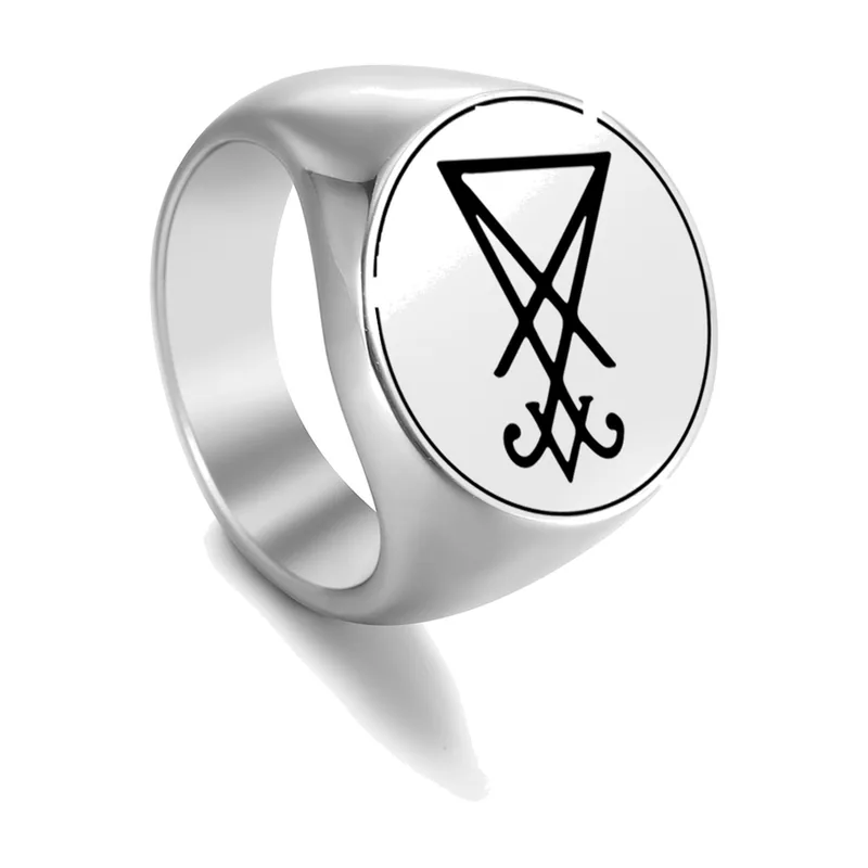 Bague Chevalière au Tetragrammaton, Acier Inoxydable
