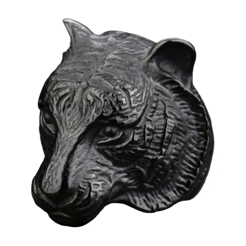 Tigerkopf Siegelring aus 316L Edelstahl